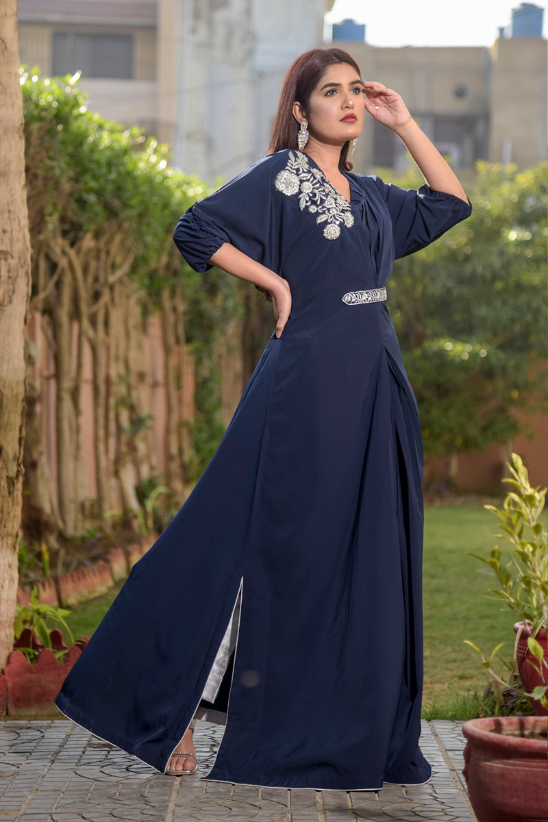 Navy Blue Kaftan – Mysapk